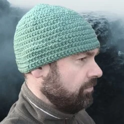 Handmade Wool Viking Nalbinding Hat 11 Handmade Wool Viking Nalbinding Hat -The Viking Dragon gw wool nalbinding hat light green