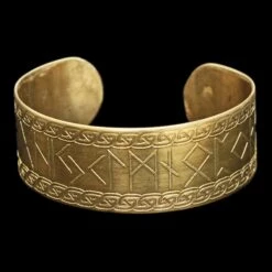 Elder Futhark Runic Cuff Bracelet