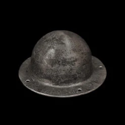 Hammer-Raised Rounded Viking Shield Boss With Rivet Holes