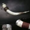 Large Custom Viking Drinking Horn 2 Large Custom Viking Drinking Horn -The Viking Dragon kr large custom viking drinking horn dark background