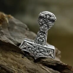 Large And Ferocious Thors Hammer Pendant 20 Large And Ferocious Thors Hammer Pendant -The Viking Dragon large and ferocious thors hammer in silver