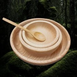 Cherry Wood Viking / Medieval Spoon -The Viking Dragon mc handmade medieval cherry wood spoon inside handmade wooden bowls