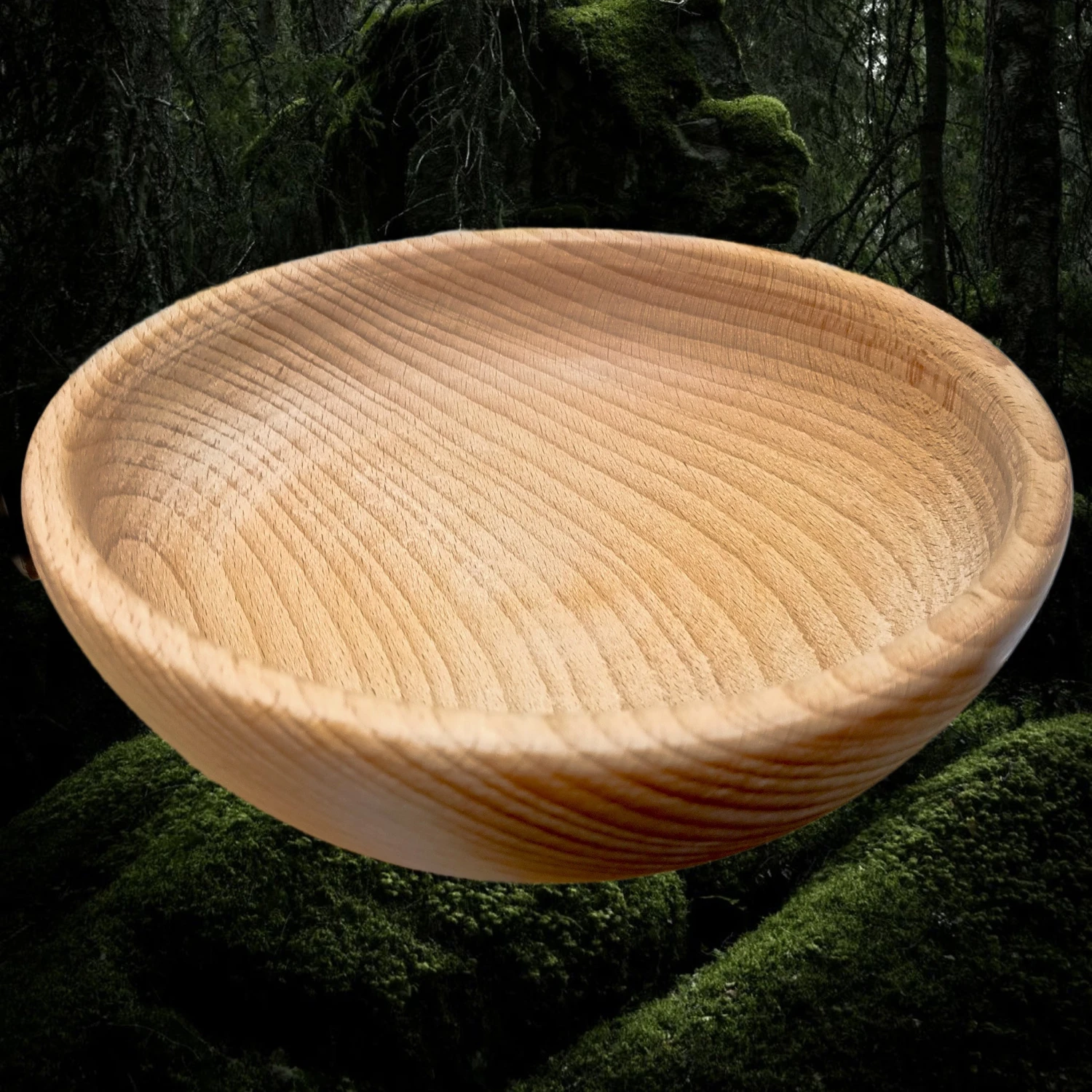Large Hand-Turned Wooden Bowl 4 Large Hand-Turned Wooden Bowl - Image 2