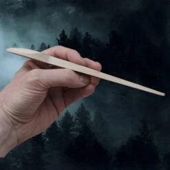 Large Wooden Viking / Medieval Spoon -The Viking Dragon mc large wooden spoon in hand side view