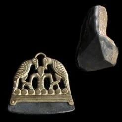 Bronze Odin & Ravens Fire Striker With Flint Flake -The Viking Dragon mc odin firesteel with flint