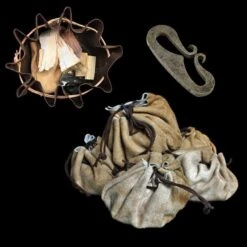 Tinder Kit In Suede Pouch -The Viking Dragon mc tinder kit with steel striker and wrapped kits