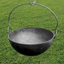 Large Handmade Steel Cauldron / Cooking Pot