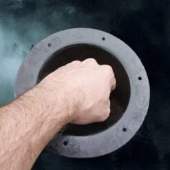 Polished Domed Viking Shield Boss With Rivet Holes -The Viking Dragon mi polished viking shield boss back view fist inside