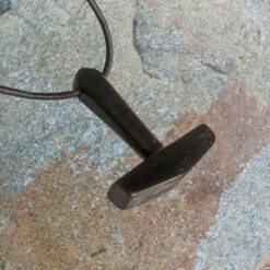 Large Black Horn Thors Hammer Pendant -The Viking Dragon ms black horn large thors hammer pendant on leather cord angle