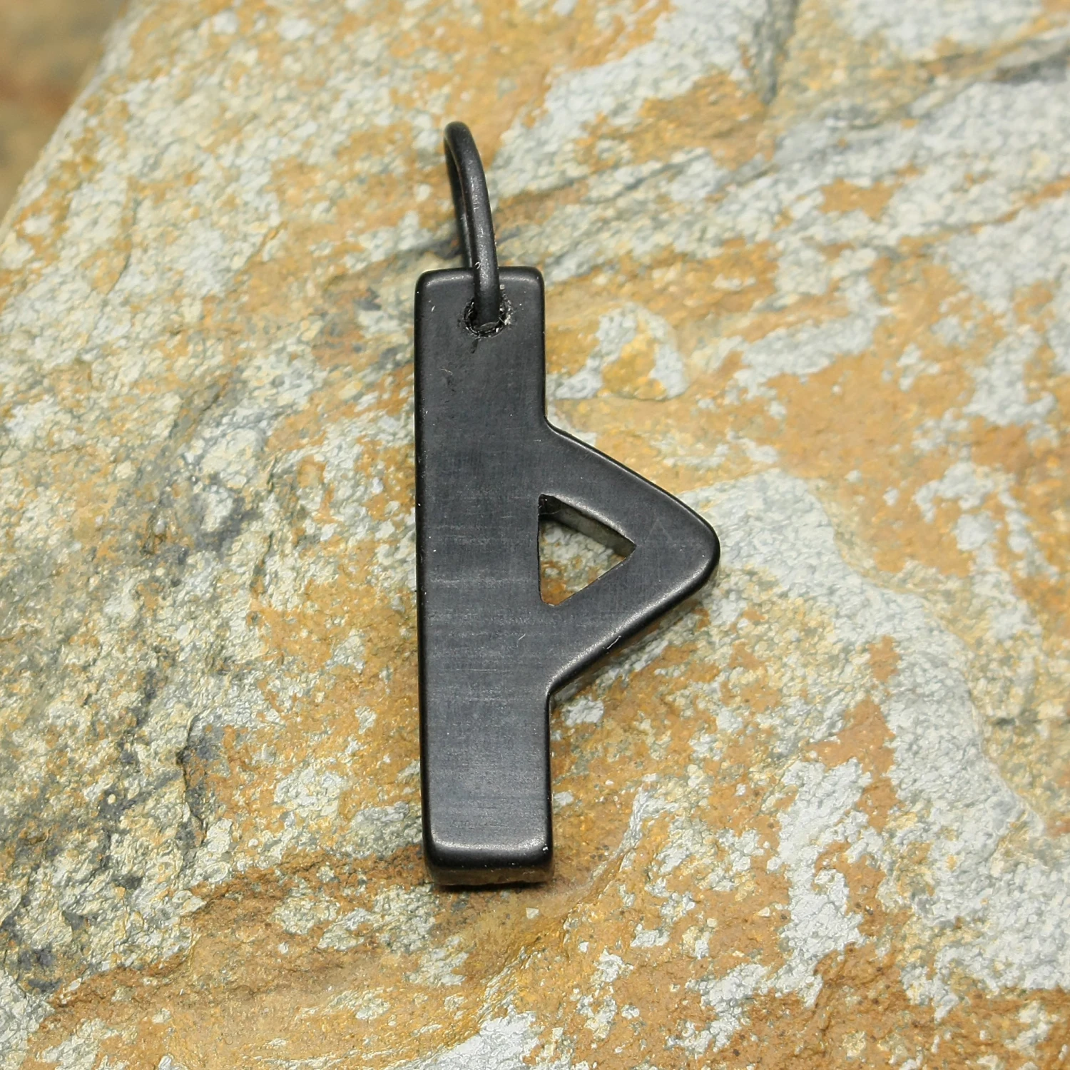 Black Horn Futhark Rune Pendant 7 Black Horn Futhark Rune Pendant - Image 5