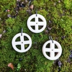 Bone Sun Cross Odin Pendant -The Viking Dragon ms bone sun cross pendants on moss