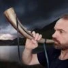 Medium Polished Viking Blowing Horn / Bugle -The Viking Dragon nc blowing horn medium blowing