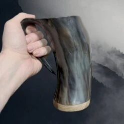 Medium Polished Ox Horn Beer Mug