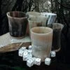 Horn Dice Cup / Shot Cup -The Viking Dragon nc horn dice cups wooden bases with dice