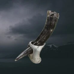 Ox Horn Small Viking Drinking Horn With Horn Stand