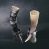 Ox Horn Small Polished Viking Drinking Horn With Horn Stand -The Viking Dragon nc polished ox horn viking drinking horns on horn stands
