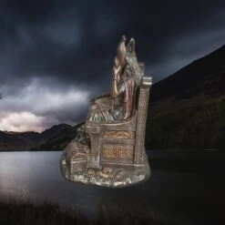 Large Resin Seated Frigga Statue - Norse God Mythology -The Viking Dragon nn resin seated frigga statue left side view