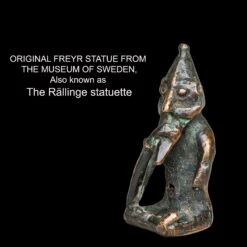 Bronze Frey Statuette -The Viking Dragon original freyr statuette museum of sweden