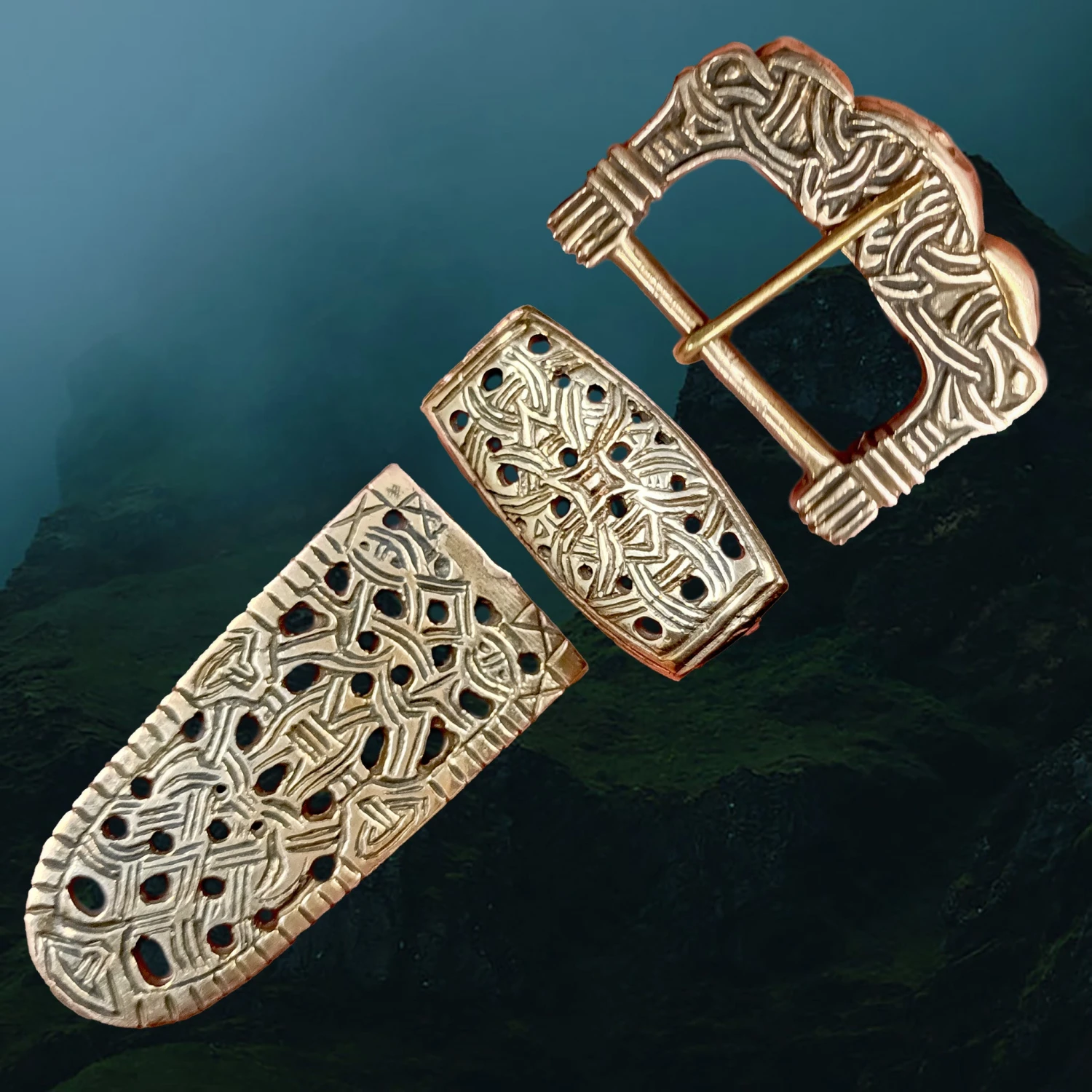 Bronze Replica Gokstad Viking Belt Fittngs 4 Bronze Replica Gokstad Viking Belt Fittngs - Image 2