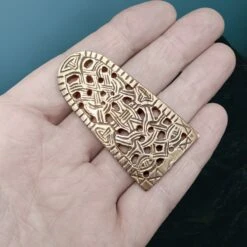 Bronze Replica Gokstad Viking Belt Fittngs 15 Bronze Replica Gokstad Viking Belt Fittngs -The Viking Dragon pc bronze gokstad viking strap end on hand