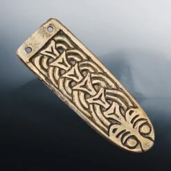 Large Bronze Borre Viking Strap End 7 Large Bronze Borre Viking Strap End -The Viking Dragon pc bronze large borre viking strap end