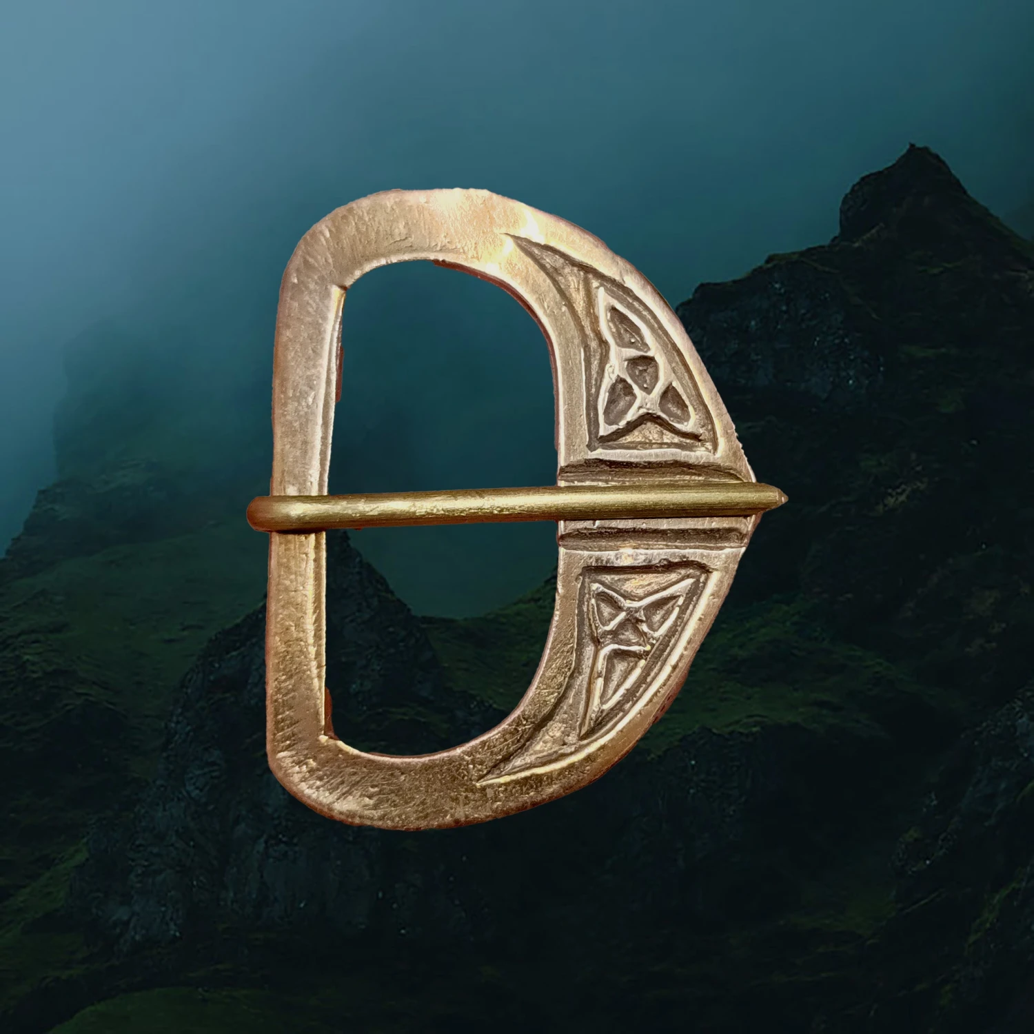 9th - 11th Century Replica Viking Bronze Buckle With Knotwork Design 4 9th - 11th Century Replica Viking Bronze Buckle With Knotwork Design - Image 2