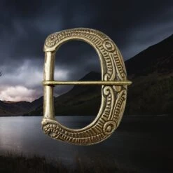 9th - 10th Century Large Ornate Bronze Replica Viking Buckle
