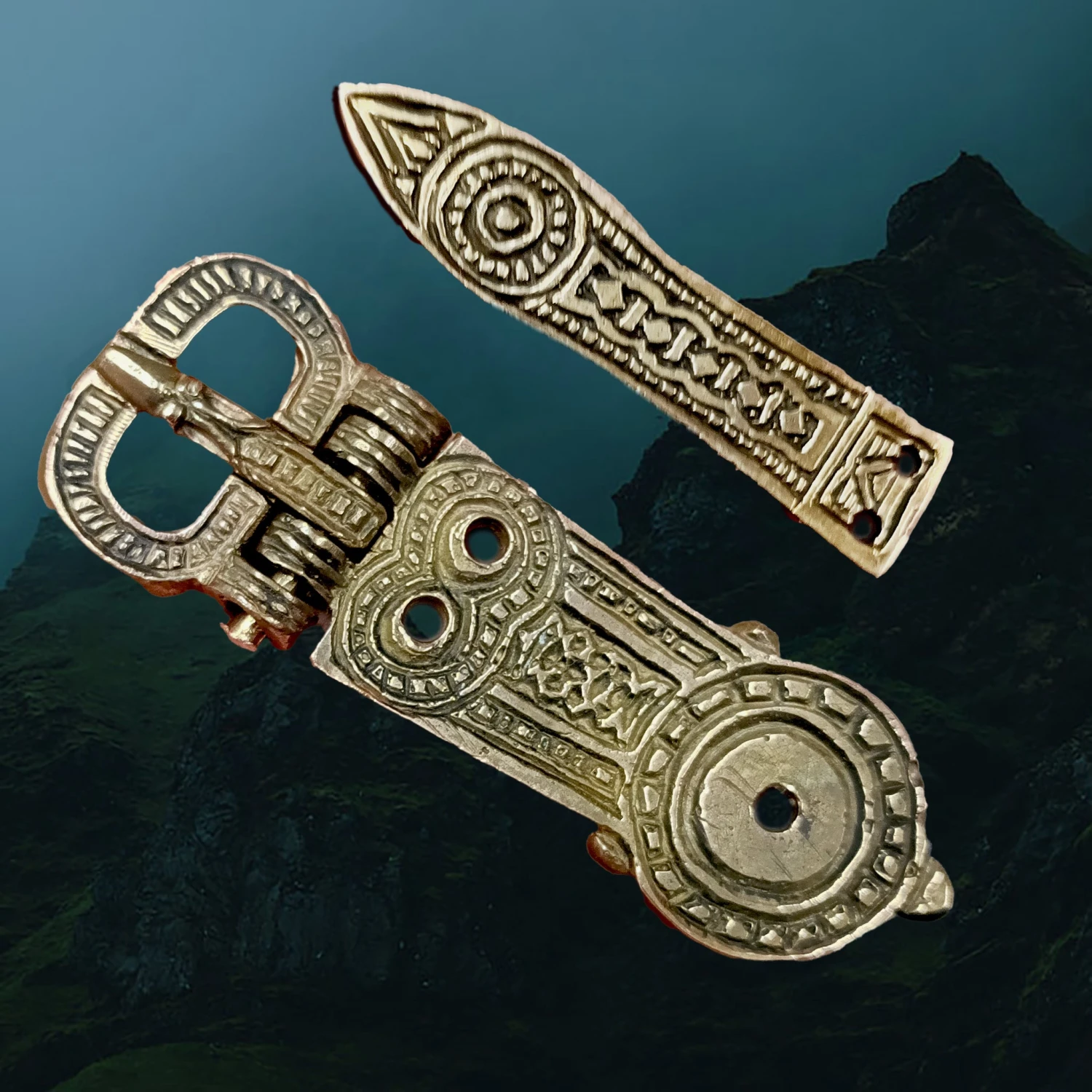 Bronze Hiberno-Norse Buckle Set 3 Bronze Hiberno-Norse Buckle Set