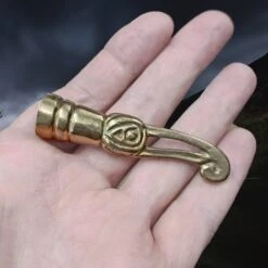 Medium Bronze Viking Drinking Horn Finial With Raven Head