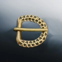 9th - 10th Century Bronze Replica Saxon Buckle With Stamped Design