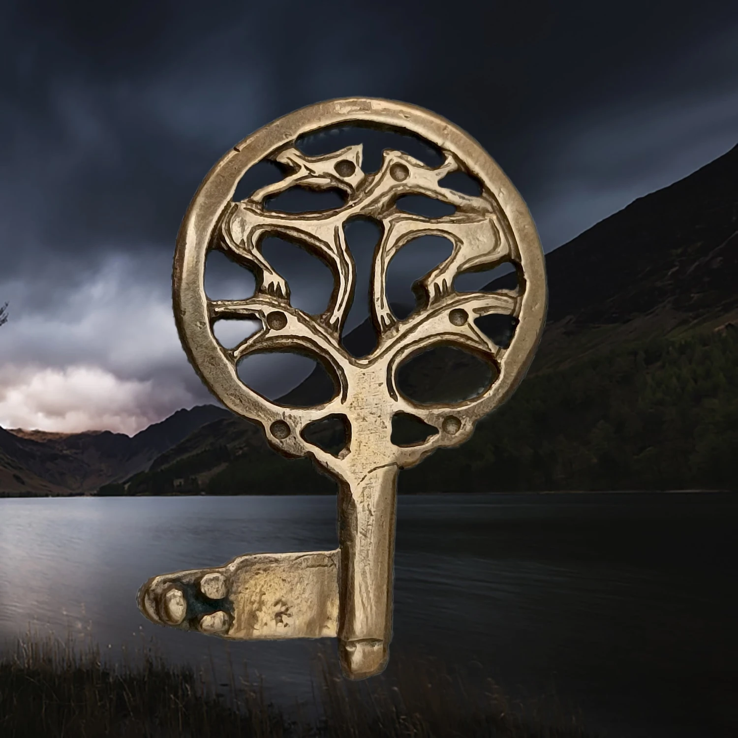 Large Bronze Round Viking Key From Uppakra 3 Large Bronze Round Viking Key From Uppakra