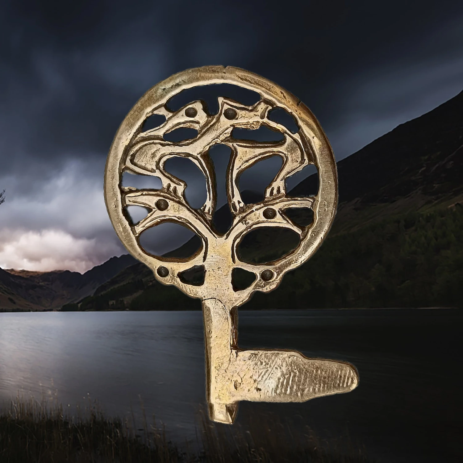 Large Bronze Round Viking Key From Uppakra 5 Large Bronze Round Viking Key From Uppakra - Image 3