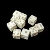 Medium Bone Dice With Brown Dot And Rings Marks -The Viking Dragon pm medium bone dice brown dot and ring design x 10