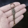 Bronze Ear Spoon Viking Pendant With Ring Hanger -The Viking Dragon pp bronze earspoon pendant on hand valkyrie side