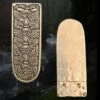 Large Bronze Borre Syle Viking Strap End -The Viking Dragon pp bronze large borre style viking strap end front and back