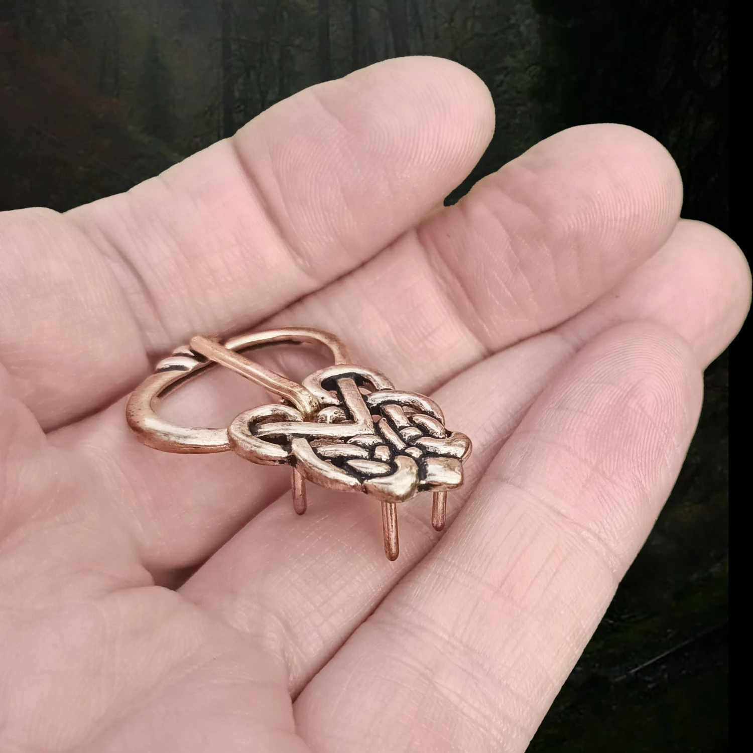 Bronze Ringerike Style Knotwork Viking Buckle Set 6 Bronze Ringerike Style Knotwork Viking Buckle Set - Image 4