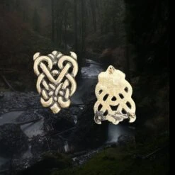 Bronze Ringerike Style Knotwork Viking Buckle Set 16 Bronze Ringerike Style Knotwork Viking Buckle Set -The Viking Dragon pp bronze ringerike style viking strap end front and back