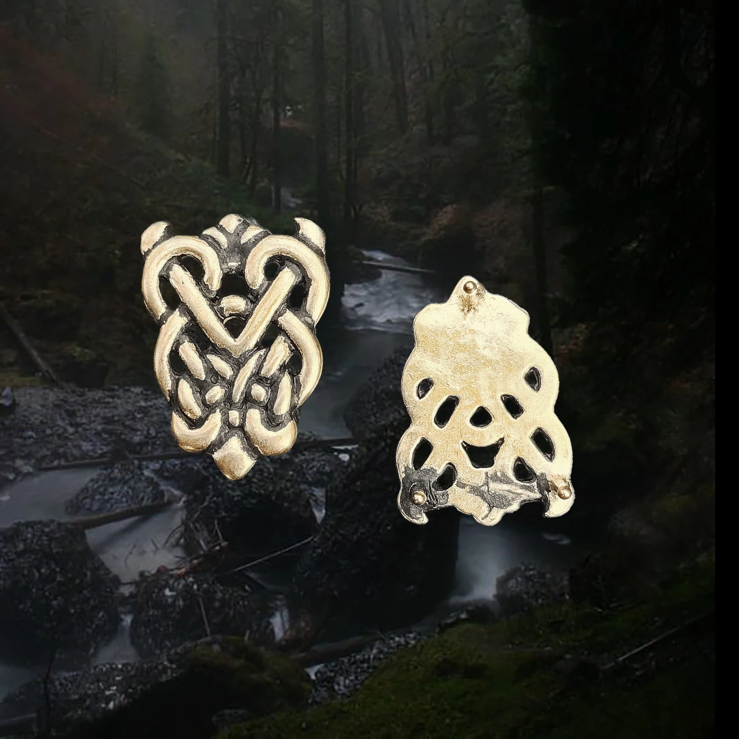 Bronze Ringerike Style Knotwork Viking Buckle Set 8 Bronze Ringerike Style Knotwork Viking Buckle Set - Image 6