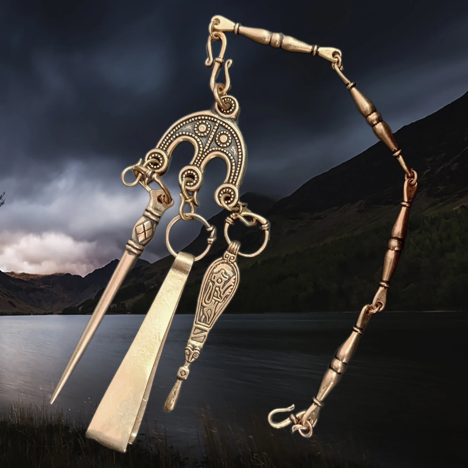 Bronze Viking Toiletry Set From Oland 3 Bronze Viking Toiletry Set From Oland