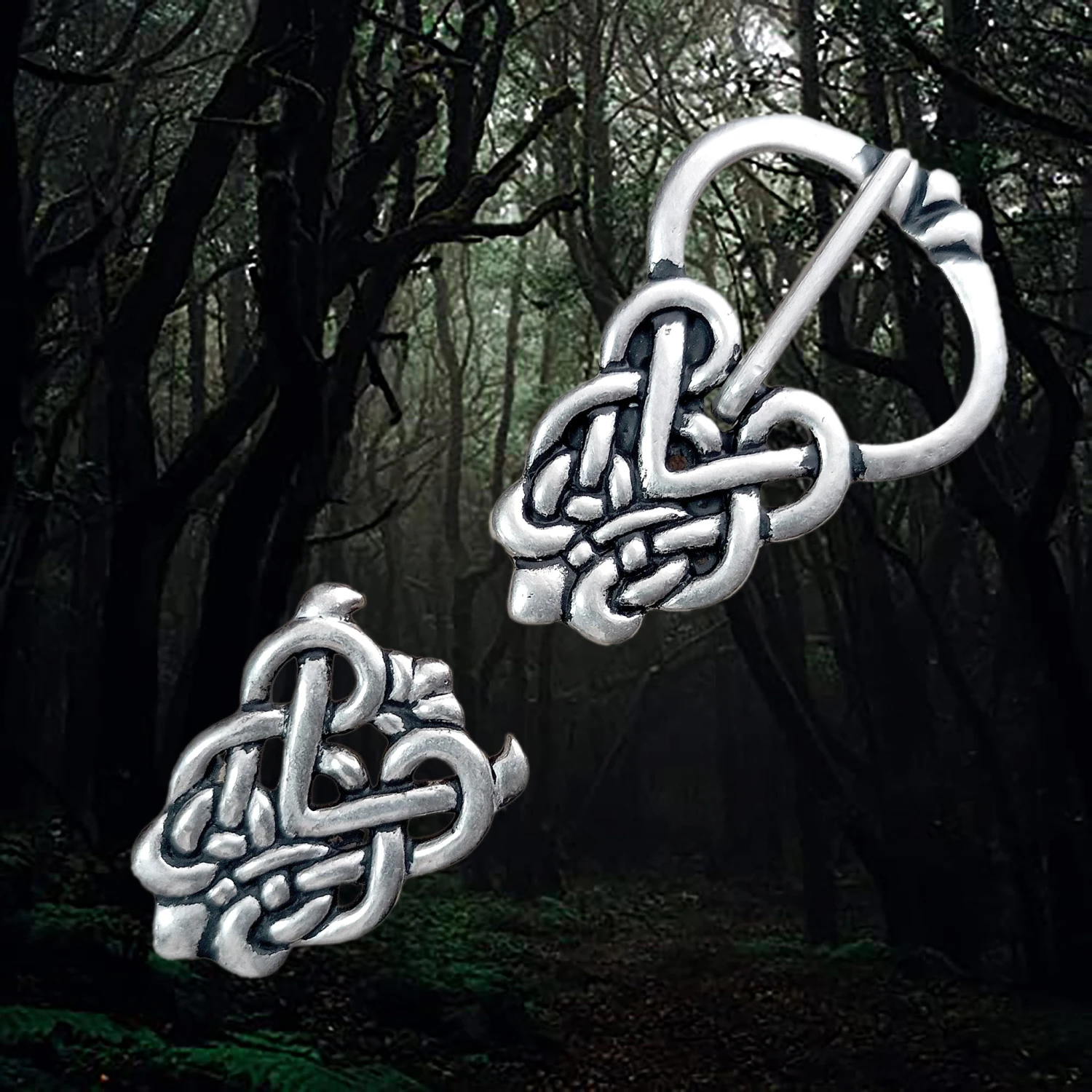Silver Plated Ringerike Style Knotwork Viking Buckle Set 3 Silver Plated Ringerike Style Knotwork Viking Buckle Set