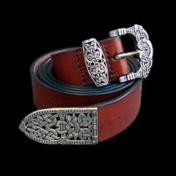 High Status Leather Viking Belt With Silver Fittings 36 High Status Leather Viking Belt With Silver Fittings -The Viking Dragon red gokstad viking belt with silver fittings