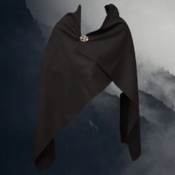 Handmade Wool Viking Cloak -The Viking Dragon ro wool viking cloak black