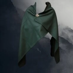 Handmade Wool Viking Cloak -The Viking Dragon ro wool viking cloak green