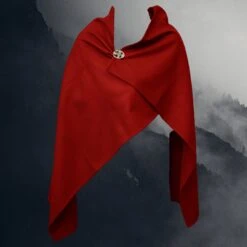 Handmade Wool Viking Cloak -The Viking Dragon ro wool viking cloak red