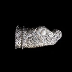 Dragon's Head Pewter Viking Drinking Horn Finial