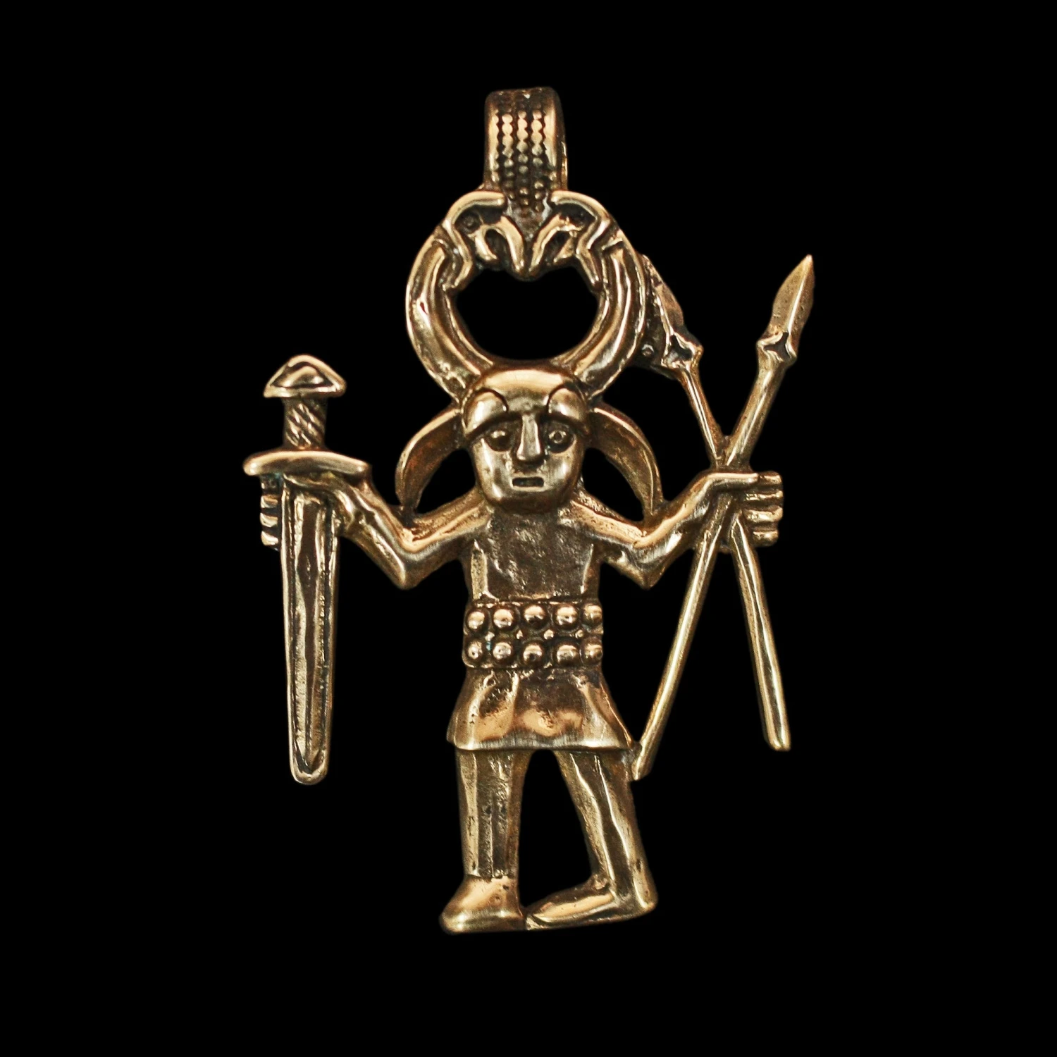 Large Bronze Odin Warrior Pendant 6 Large Bronze Odin Warrior Pendant - Image 4