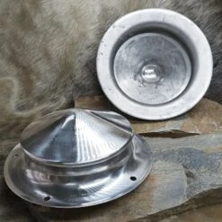 Spun Germanic Shield Boss -The Viking Dragon rs steel spun germanic shield bosses top and bottom