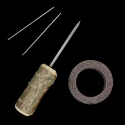 Leather Viking Sewing Kit With Birch Wood Awl -The Viking Dragon rt sewing kit 3 birch wood awl thread needles