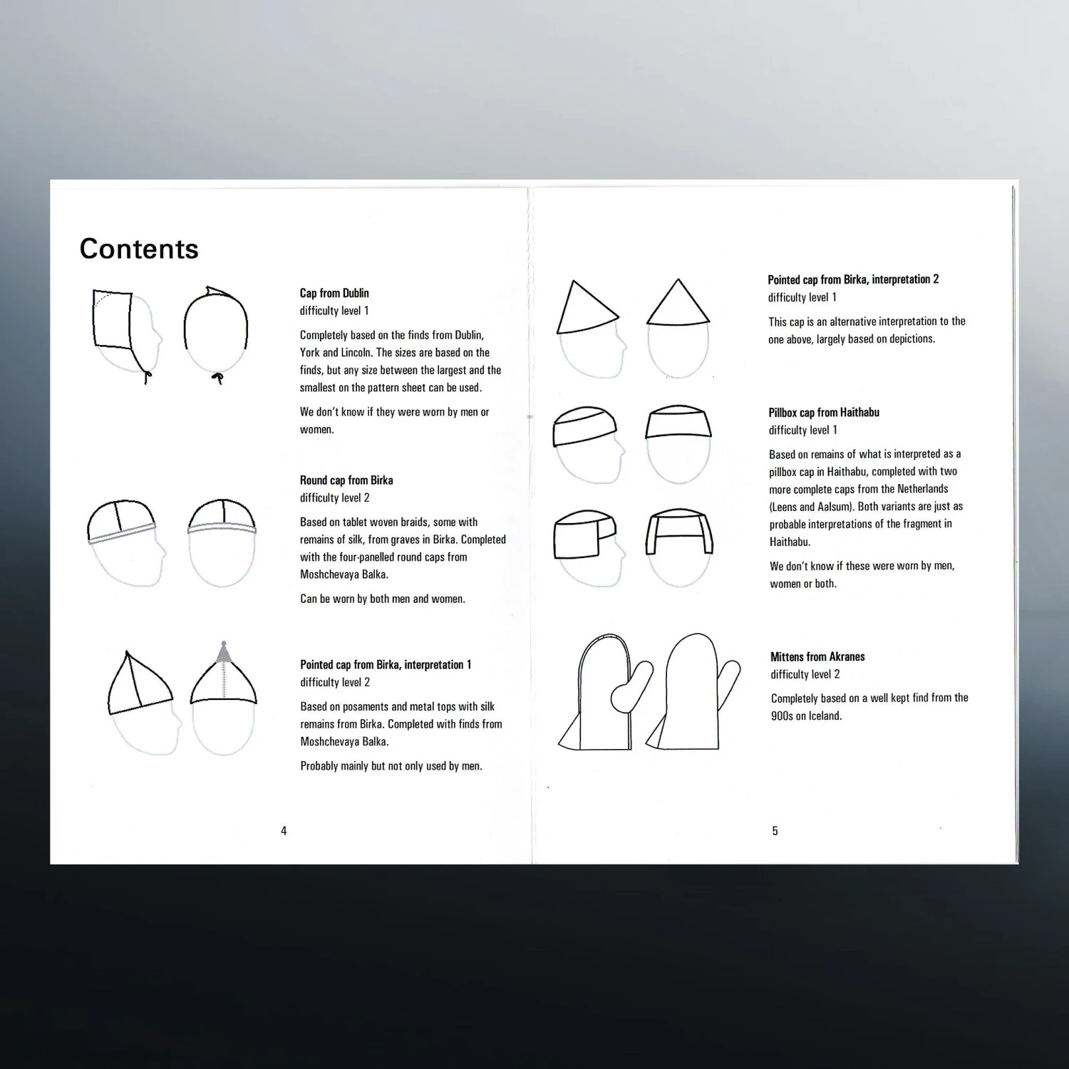 Viking Age Clothing - Caps & Mittens Book 5 Viking Age Clothing - Caps & Mittens Book - Image 3