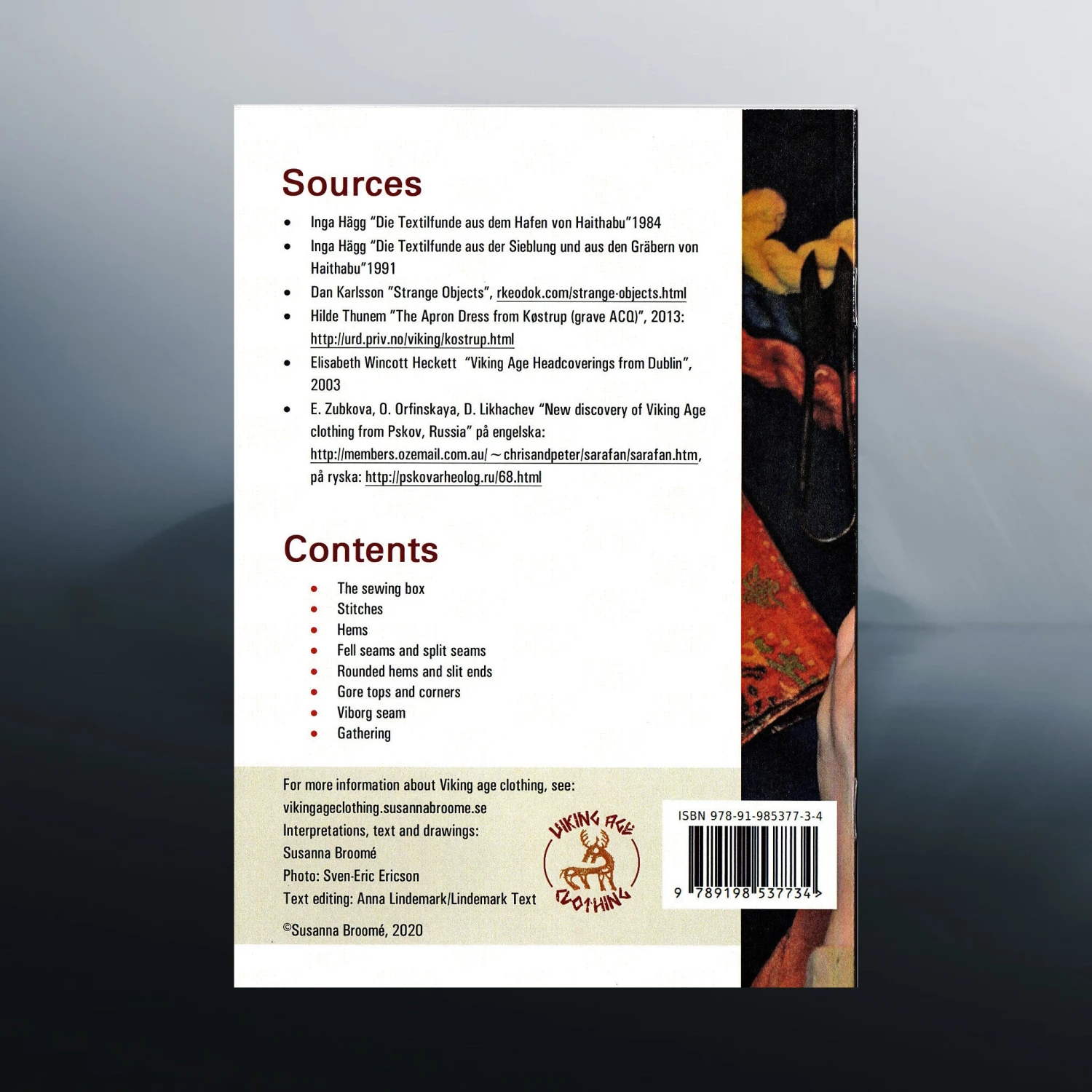 Viking Age Clothing - Seams & Stitches Book 4 Viking Age Clothing - Seams & Stitches Book - Image 2